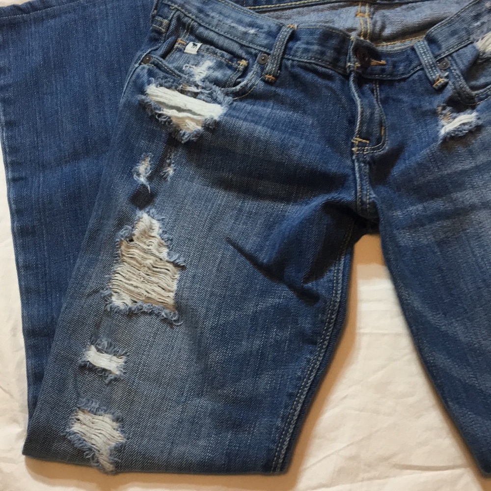 BUNDLE! a&f denim skirt and flare jeans - Picture 2 of 16